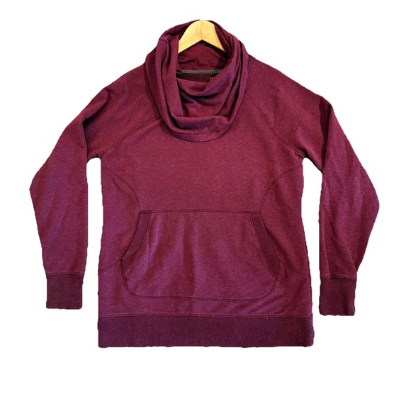 L.L. Bean Tops - LL Bean Sweatshirt Maroon Cowl Neck Cozy Pullover Misses Size Large Soft